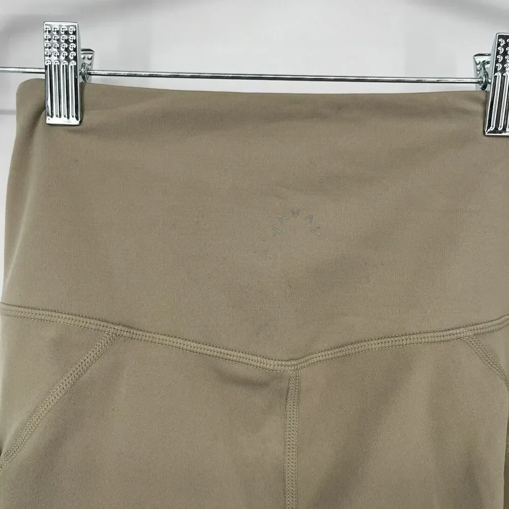 Varley Lets Move Leggings Womens Small Tan High Rise Pocket 25 Inseam